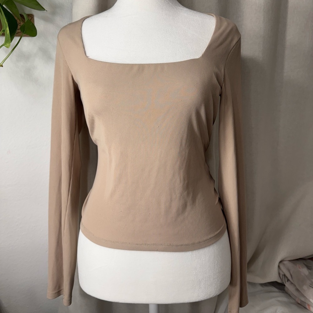 H&M Beige top, long sleeve